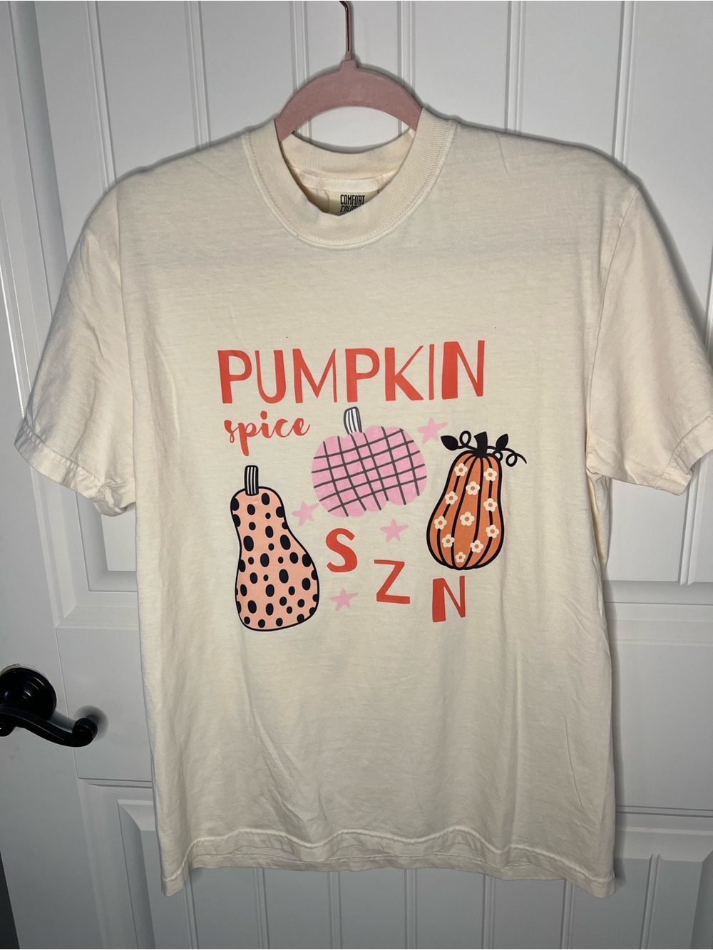 Comfort Colors Pumpkin Spice Graphic Tee - Cream/Pink/Orange